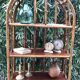 Vintage rattan bookcase