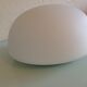 Plafonnier demi lune en opaline blanche vintage années 60/70