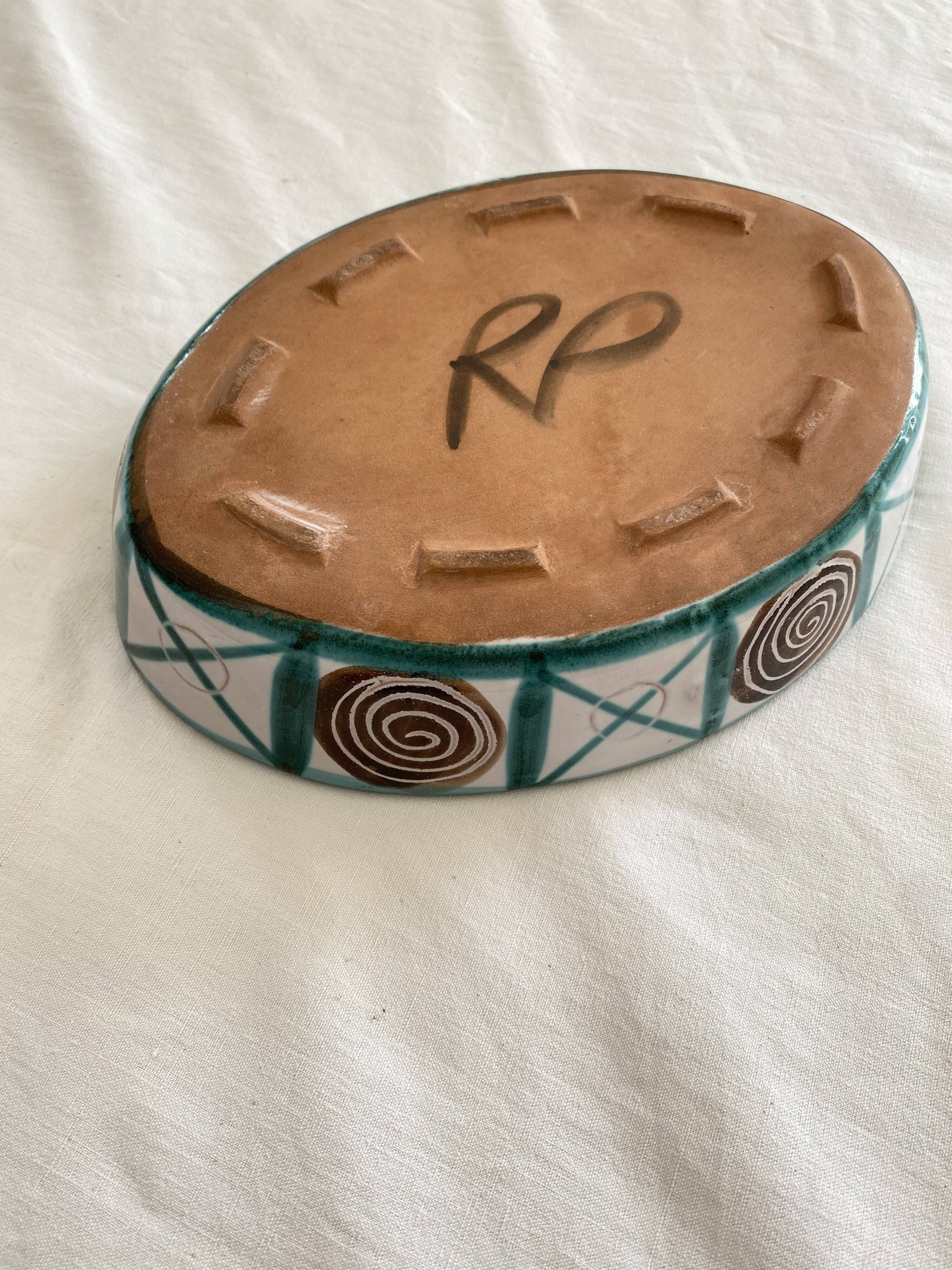 Oval dish by Robert Picault