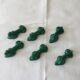 Six wears vintage green ceramic dog knives