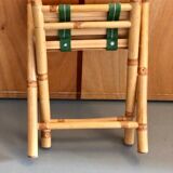 Bamboo deckchair and footrest from the 70s
