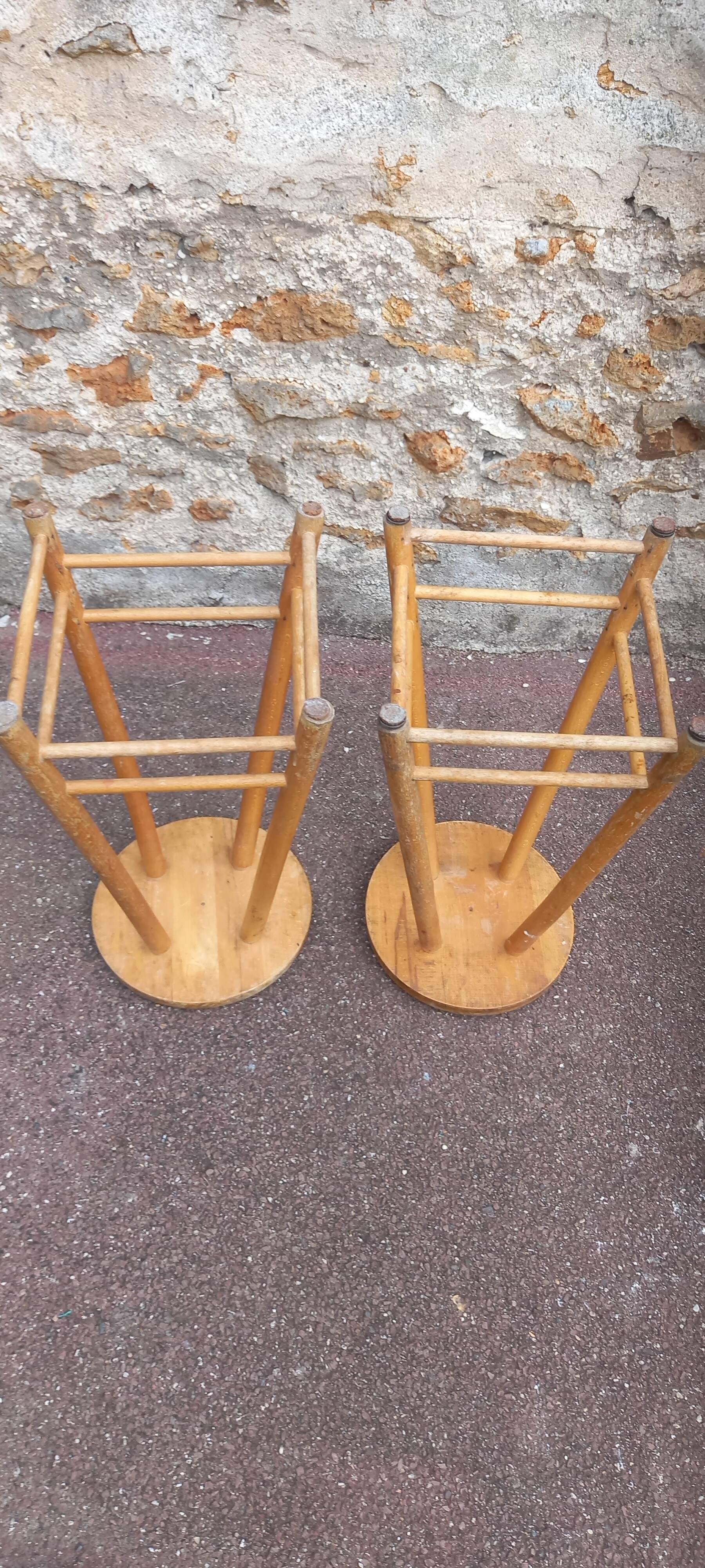 Pair of vintage top stools