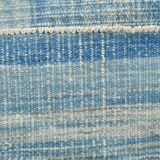 5x9 Blue & Beige Modern Kilim Rug, 147x288Cm