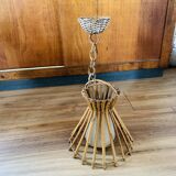 Vintage rattan pendant light