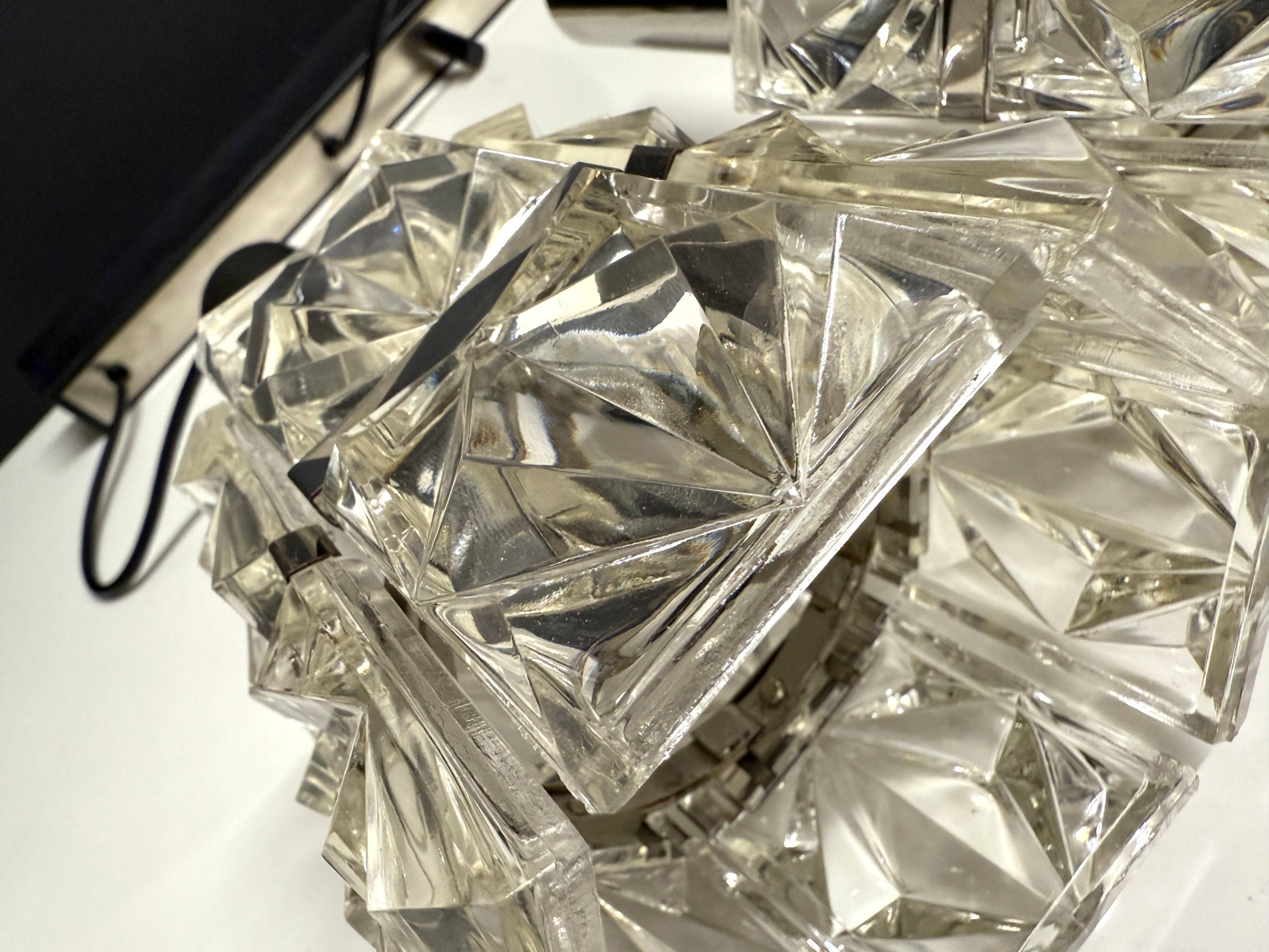 Old Vintage 4-Light Suspension Light Fixture Kinkeldey Style 60's 70's