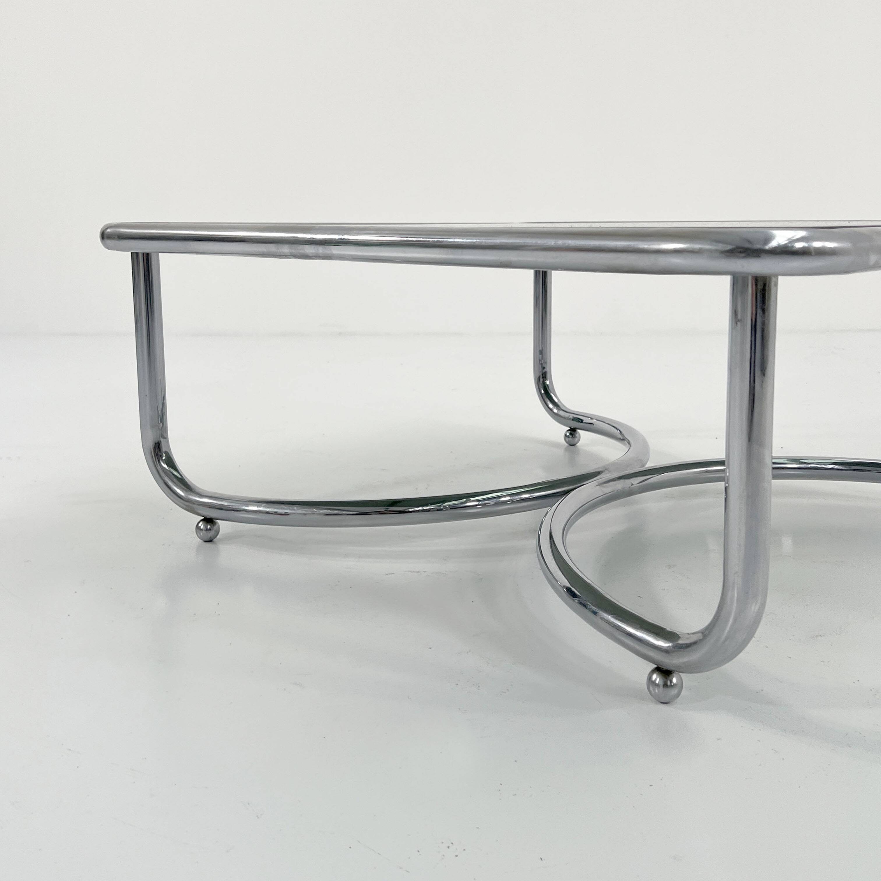 Locus Solus chrome coffee table by Gae Aulenti for Poltronova, 1970s