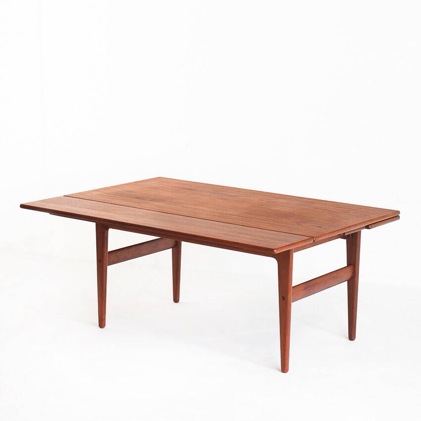 Vintage "Elevator" teak table Designed by Kai Kristiansen for VMMobler. Denmark, 1960s