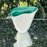 Elchinger white and green vase