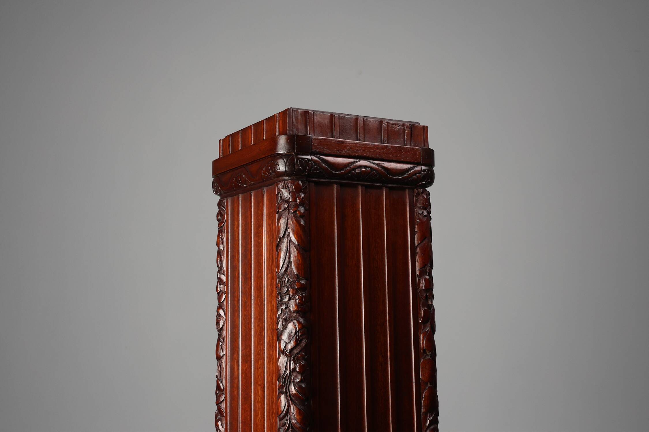 French Art Deco square Oak Pedestal, circa 1915