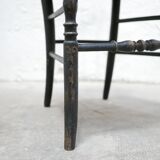 Antique Napoleon III chair in wood and fabric