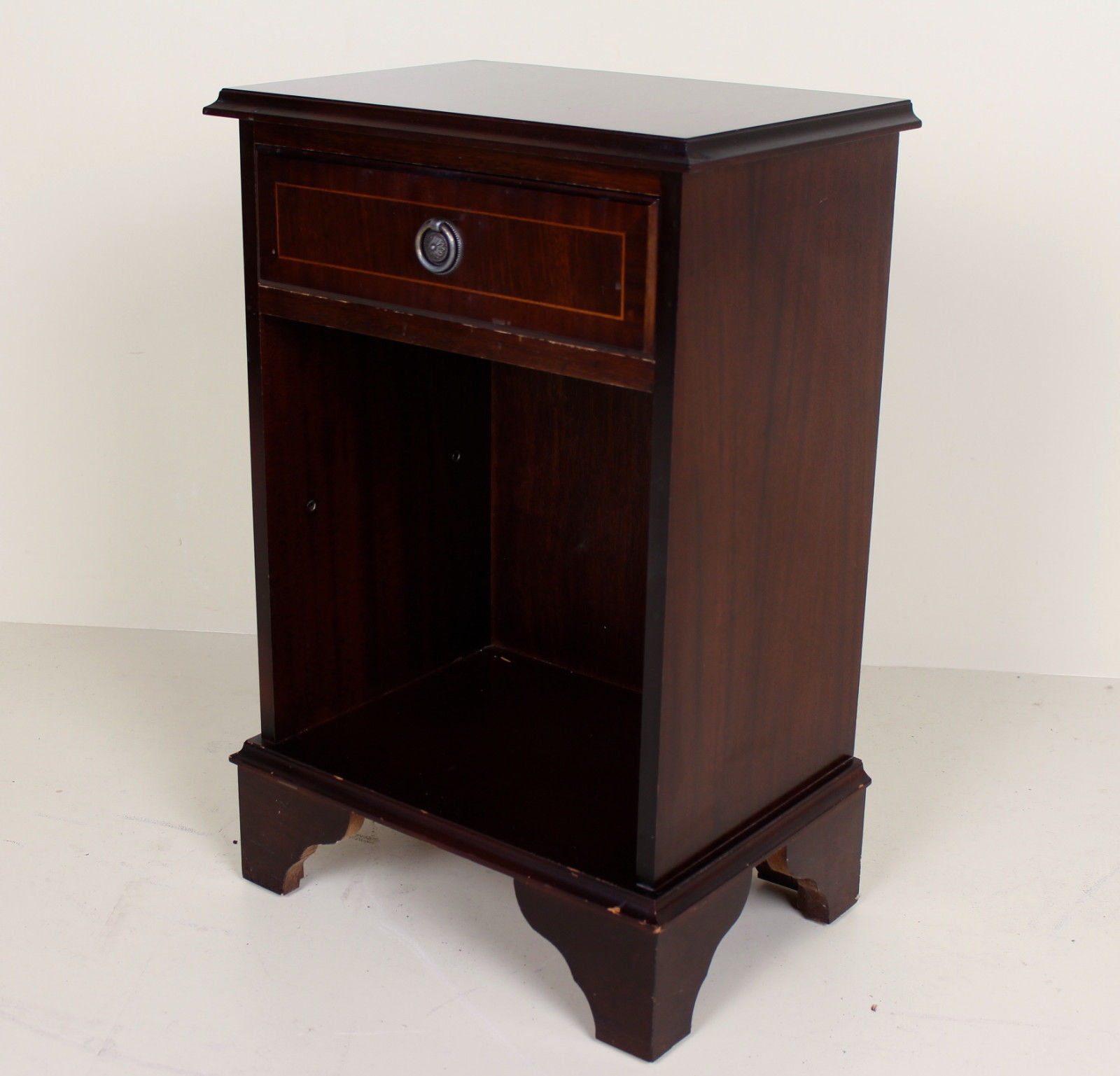 Antique vintage mahogany bedside table
