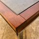 Table basse chrome bois et verre