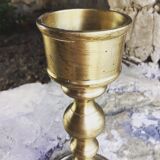 Solid brass gilded candlestick