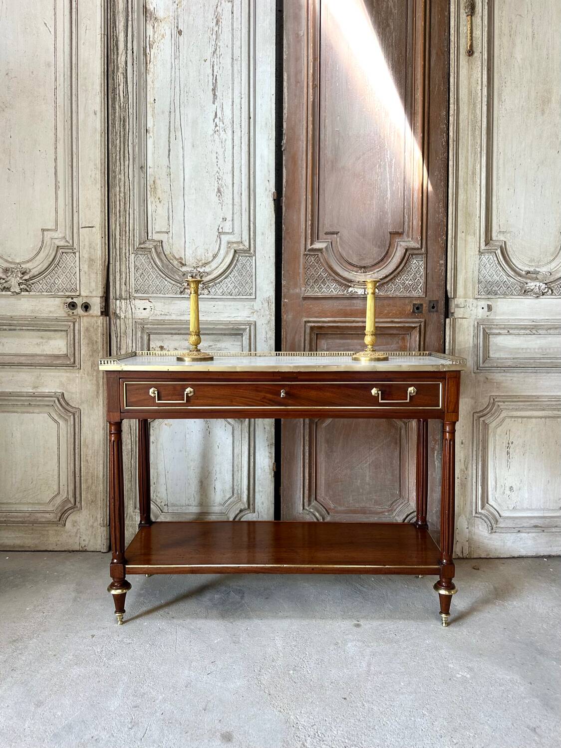 Louis XVI mahogany console