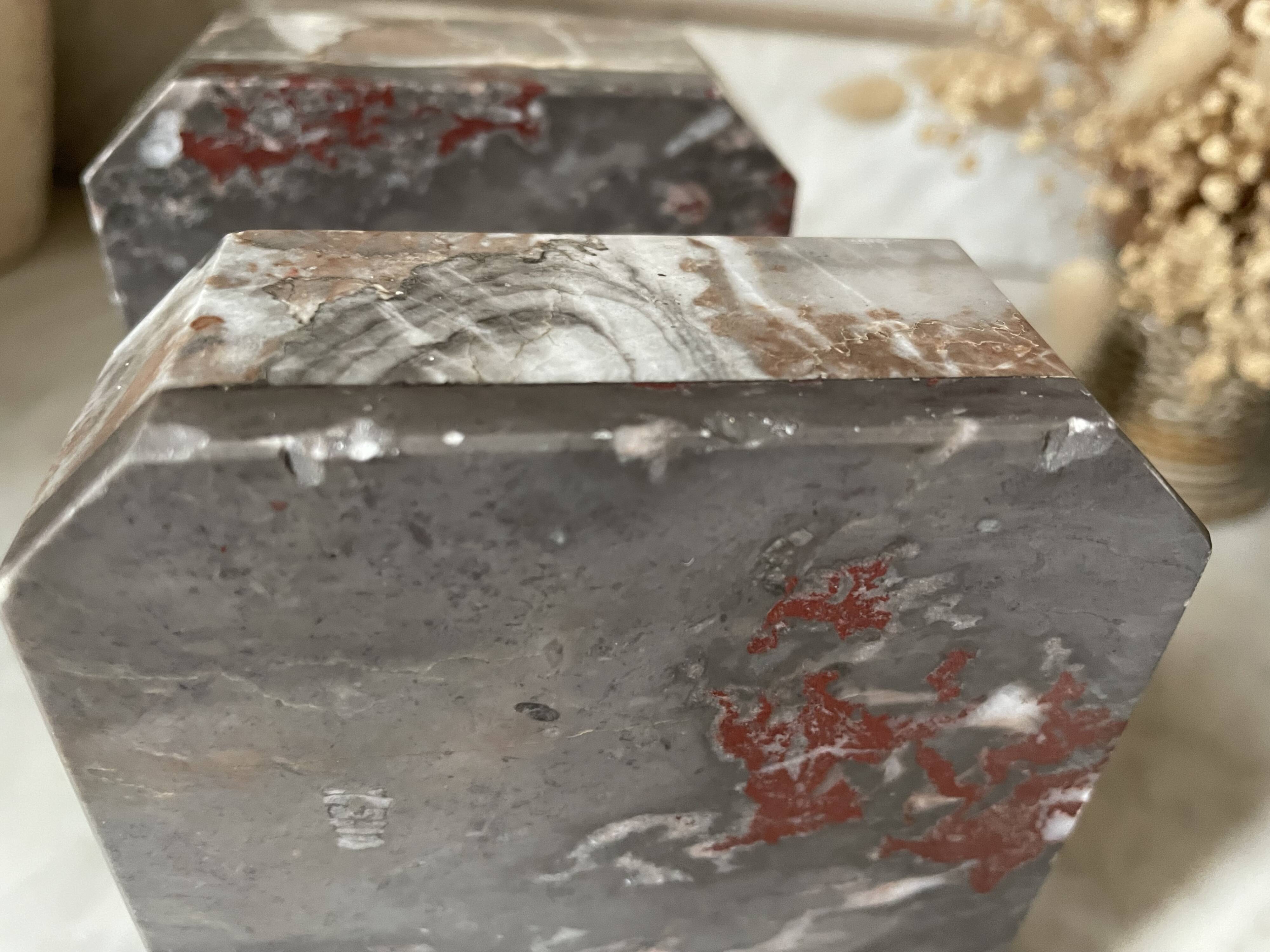 Art Deco marble bookends