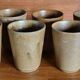 Ensemble de 6 verres gobelets en grès Digoin