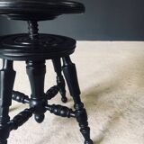 Early 20th Century Black Stained Piano Stool, 1890s