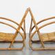 Set of 2 French Rattan Vintage Design Armchairs from the 1950s
