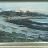 Jacques Zadig, Scandinavian Modern Landscape, Oil on Canvas, Framed