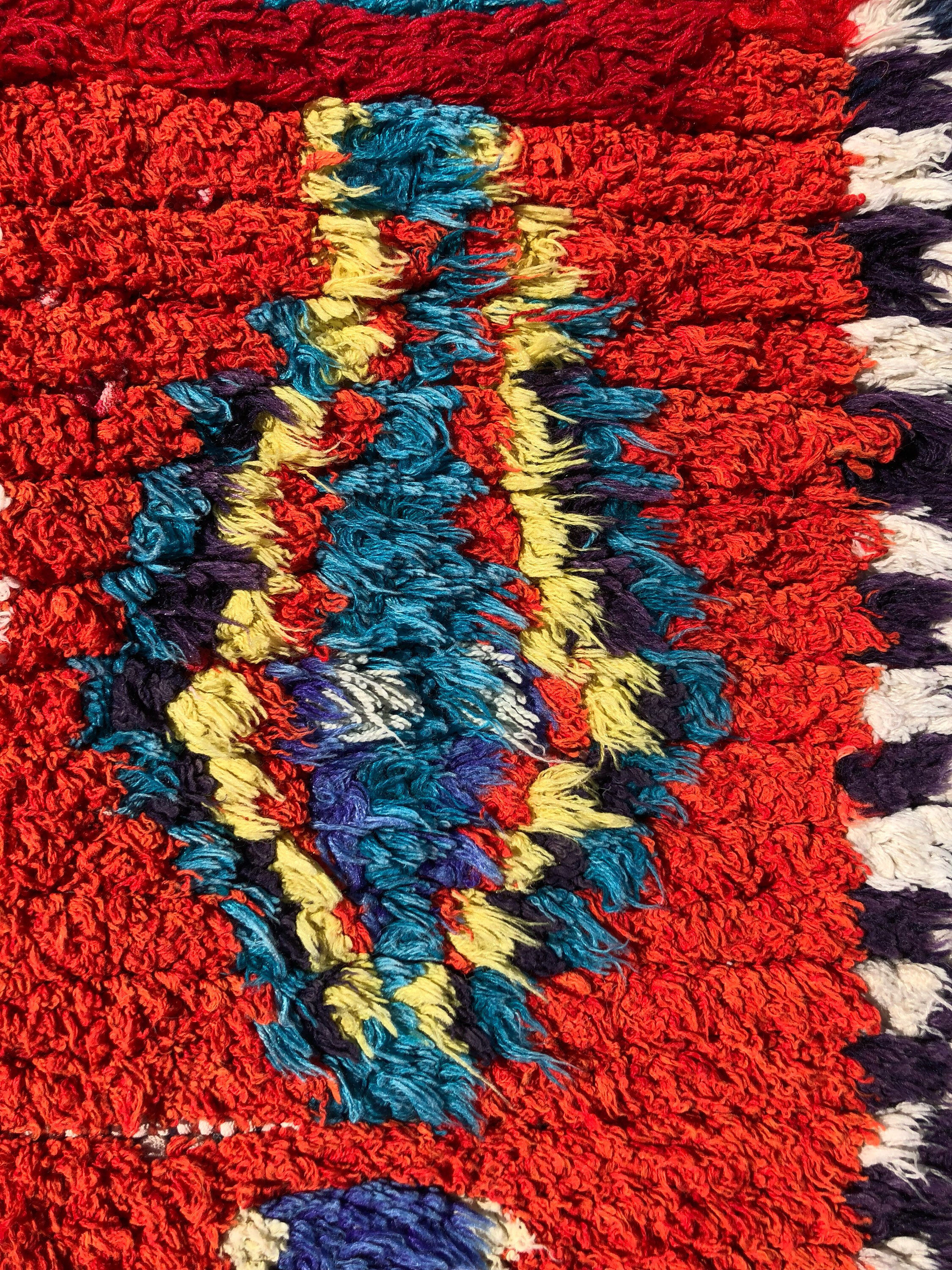 Berber carpet boucherouite 260 x 95 cm