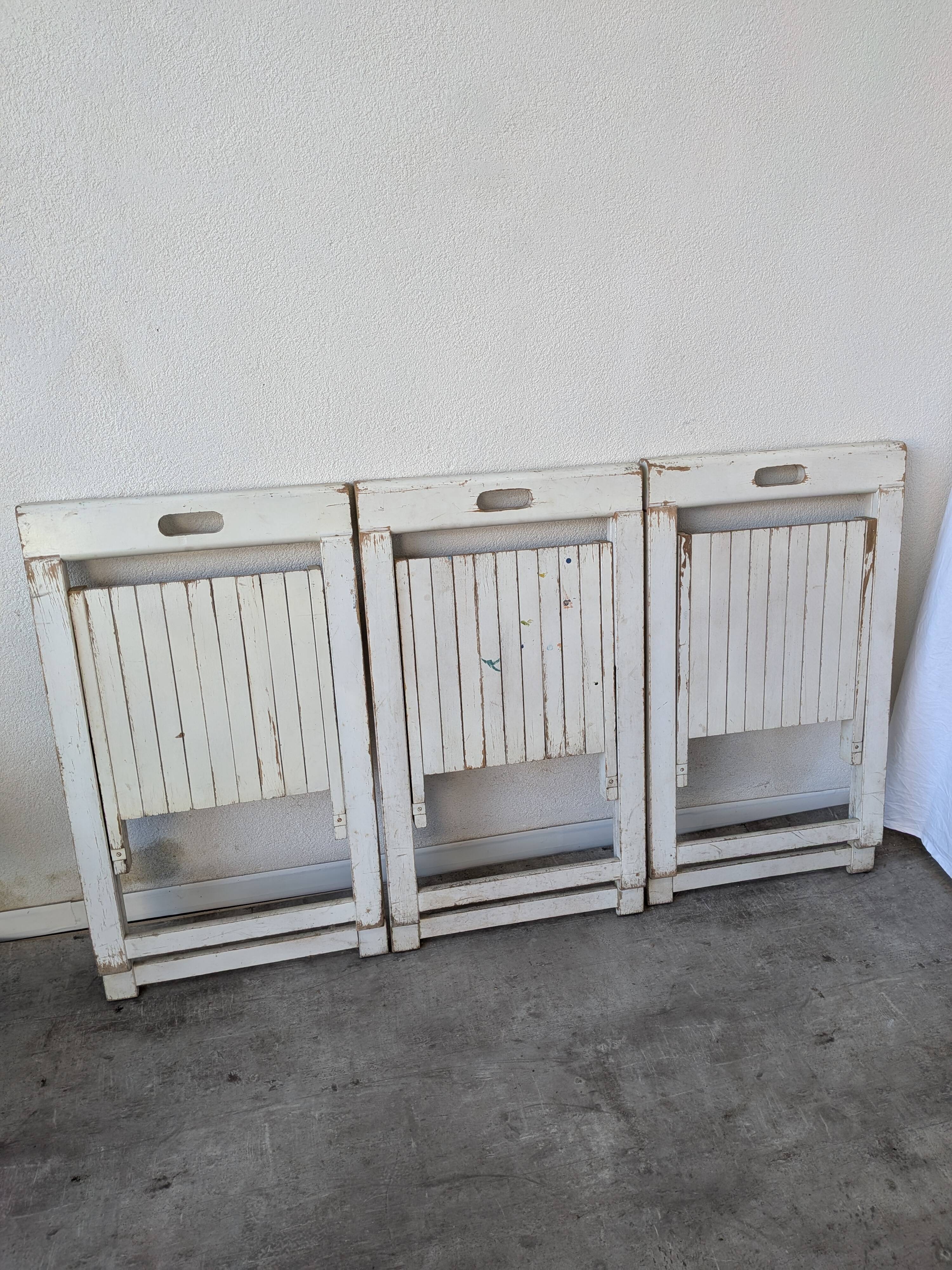 Set of 3 Vintage TRIESTE Foldable Chair by Aldo Jacober, 1970s Mid-Century