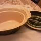 TERRINE EARTHENWARE GREEN BARBOTINE APPOLIA