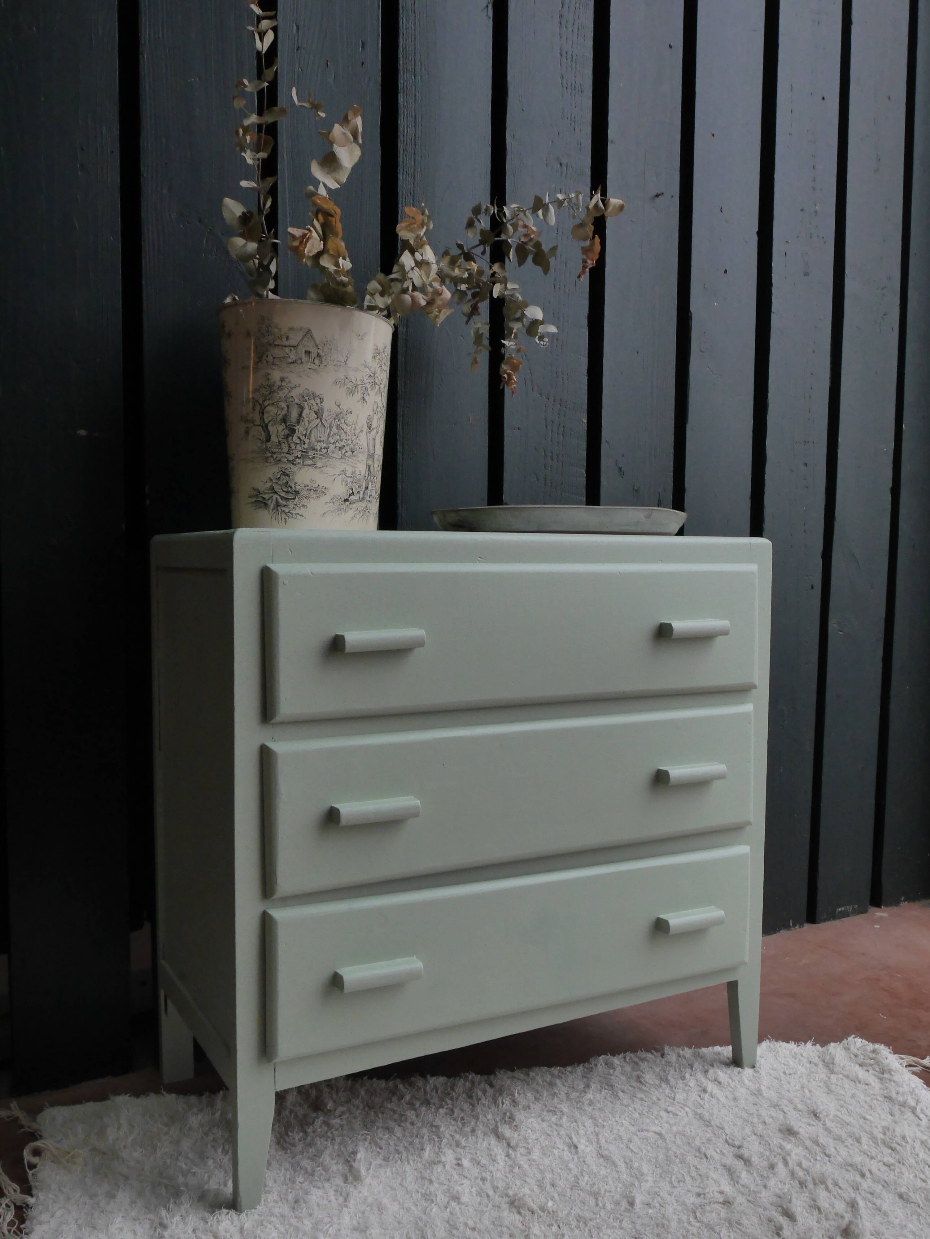 Pastel green chest of drawers
