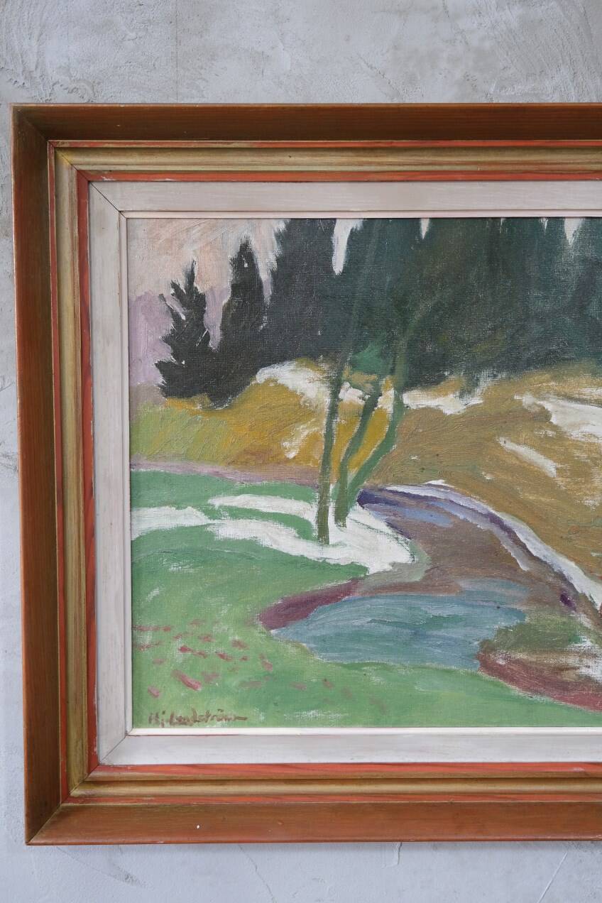 Hjalmar Lundström, Swedish Oil Painting, 1940s, Framed