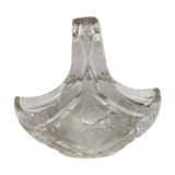 Engraved crystal basket