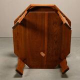Dutch Art Deco Amsterdam School side table in solid oak, 1930s