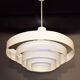 Satin white lacquered metal hanging from the 1960s