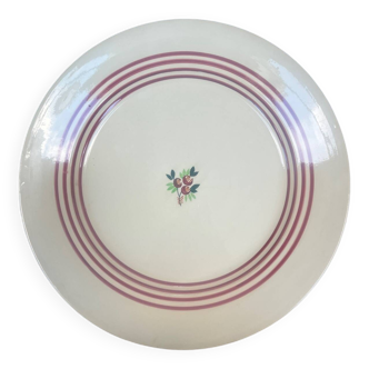 Plat rond terre de fer Gien