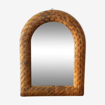 Braided rattan mirror 40 x 52 cm