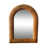 Braided rattan mirror 40 x 52 cm