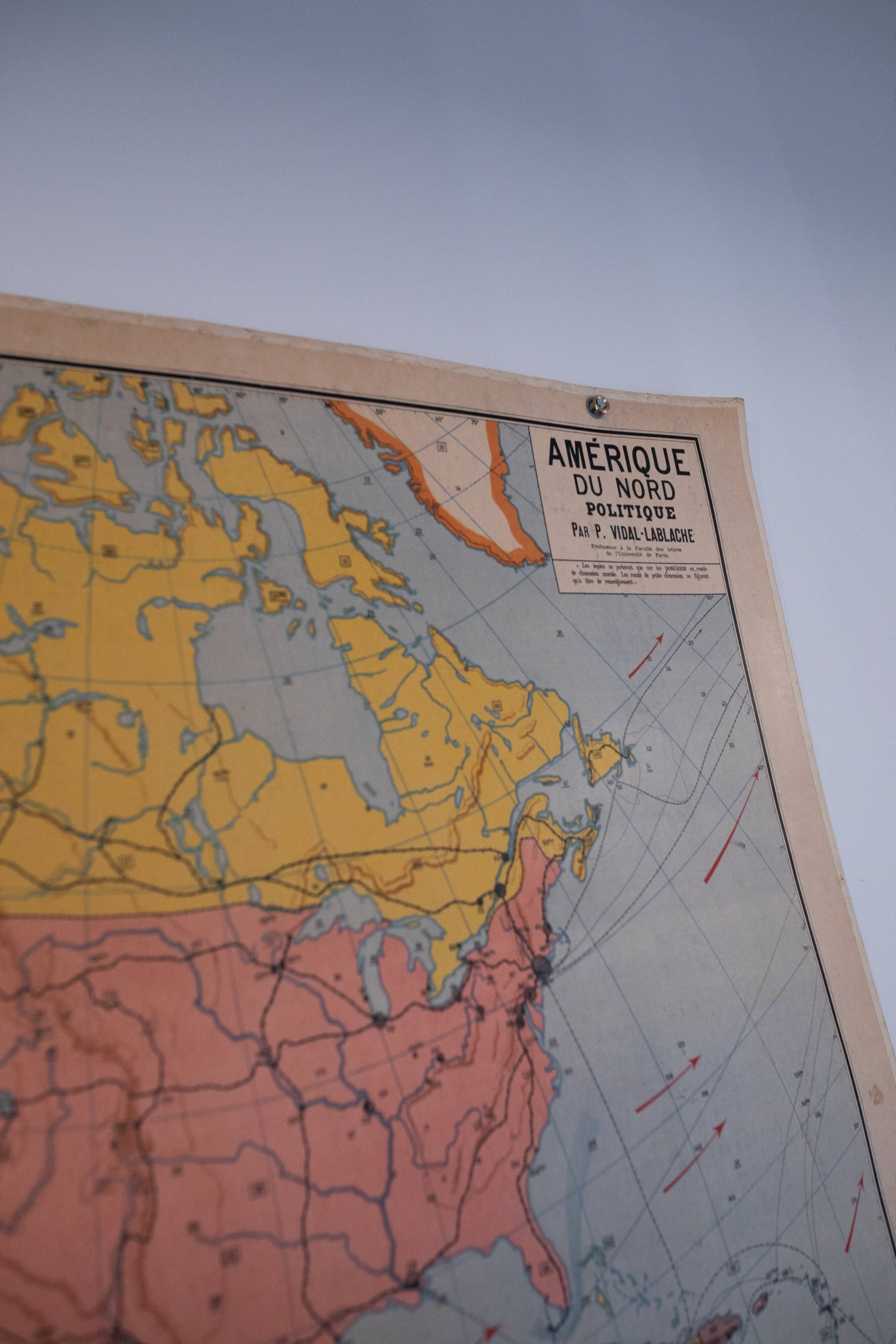 Carte VidalLlablache Amérique du nord