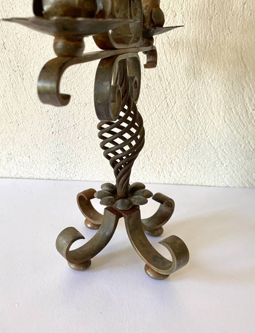 Bougeoir fer forgé années 60