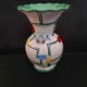 Italian ceramic vase Deruta signed and numbered