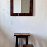 Mid-Century Spanish Oak Wall Mirror– Castilian Style, 1950s