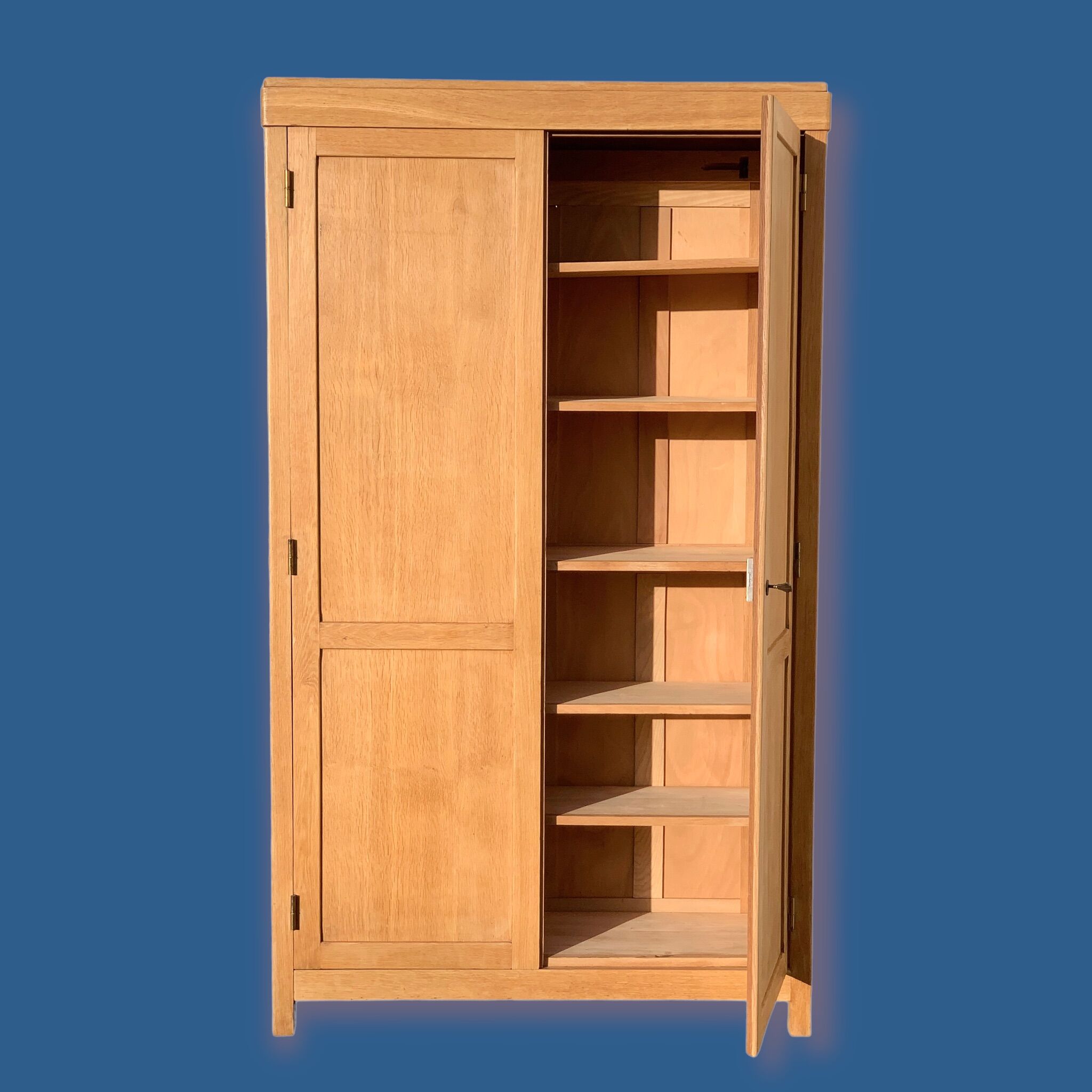 Parisian wardrobe solid oak raw 1940