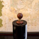 Table lamp in wood and plexiglass black and white Italy 50s