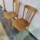 Pair of monobloc bistro chairs