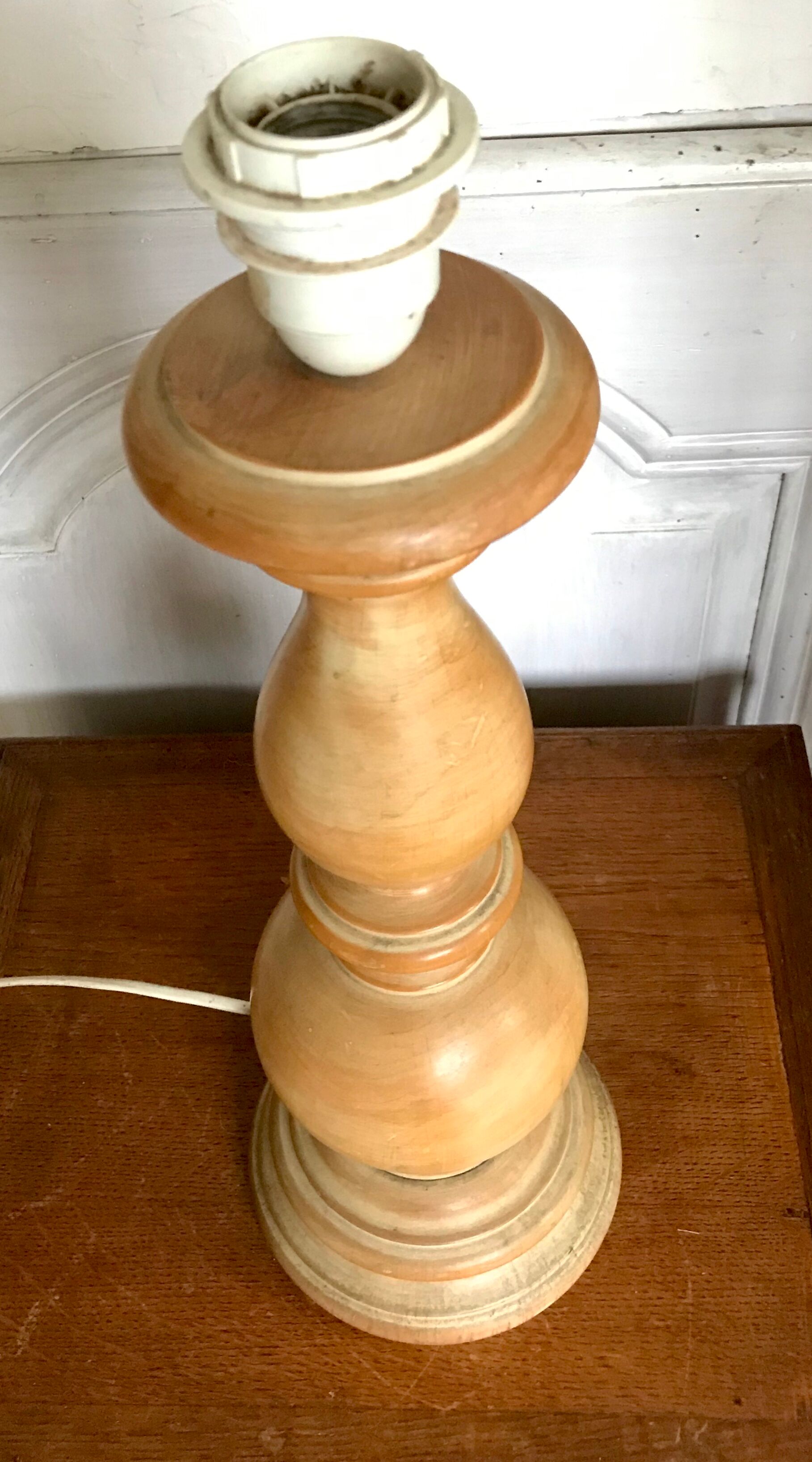 Vintage wooden lamp foot