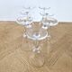 7 crystal footed glasses, antique white wine glasses.