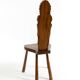 Solid wood chair with an ornate, hand-carved backrest – Made in Spain