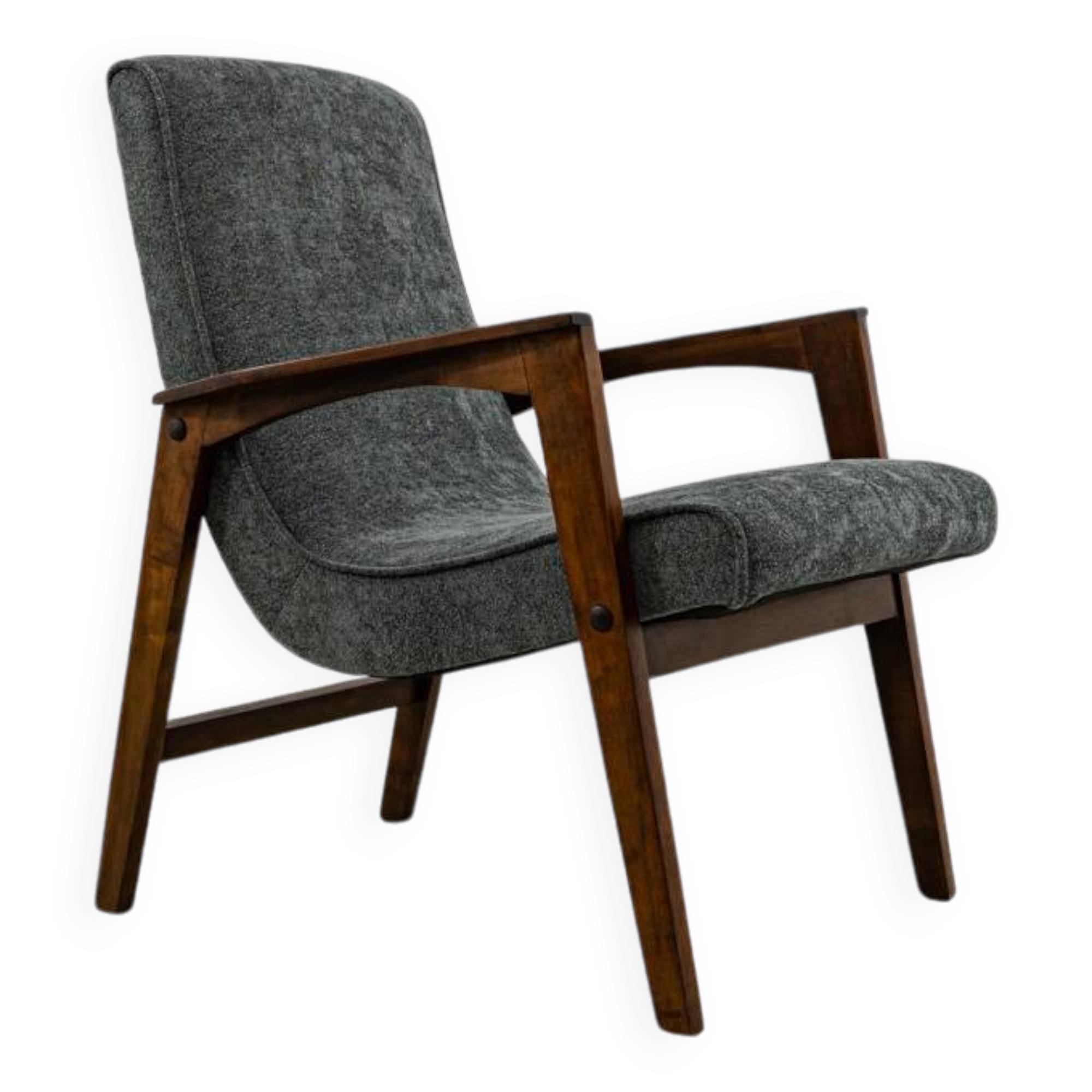 Mid-Century Grey Armchair, 1960's, Poland
