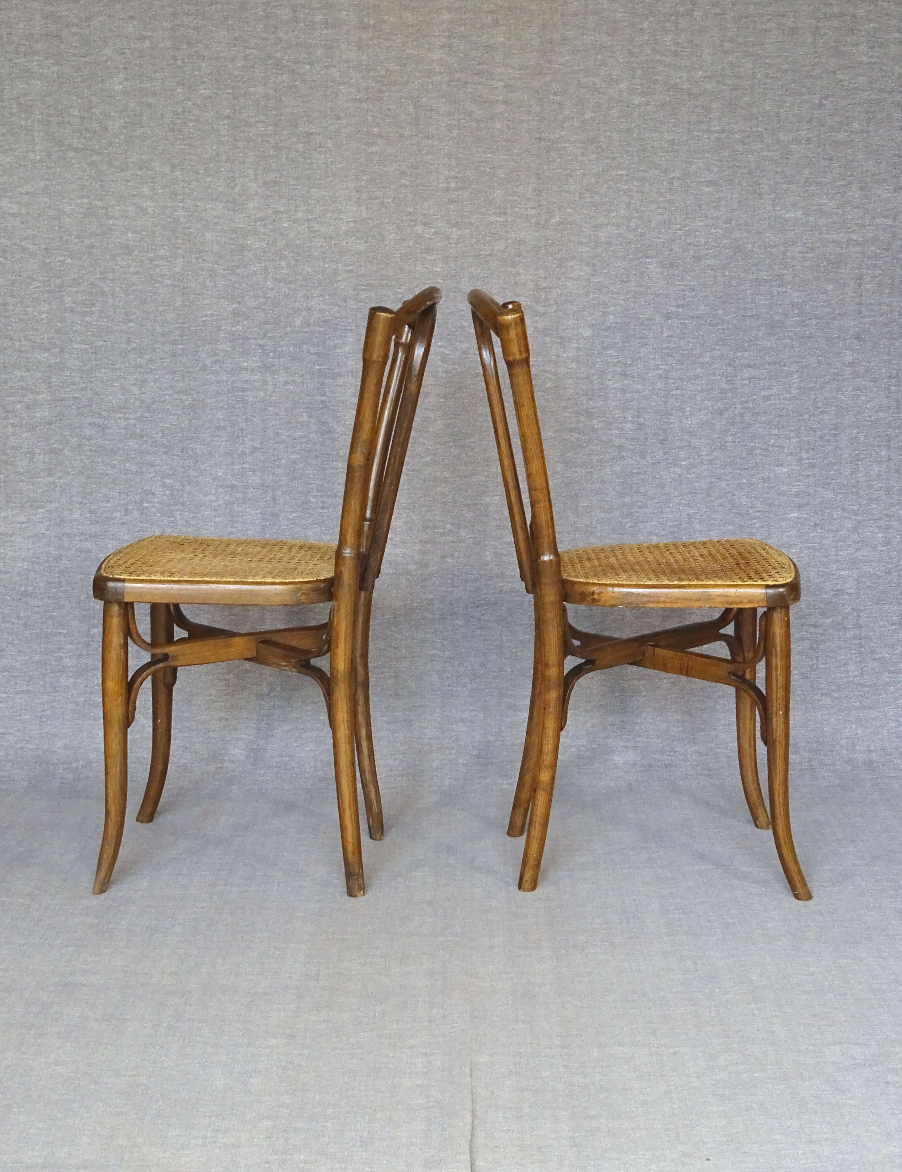 2 Cambier caned bistro chairs Belgium 1920 - No. 233 -