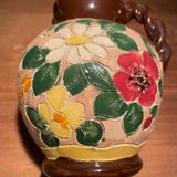 Pretty vase of Vallauris with flower pattern signed J.Massier