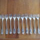 12 forks with cake christofle model shell