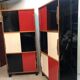 Pair of storage furniture 1960 covered with chromatic melamine 1960