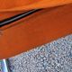 Pair of designer armchairs in orange fabrics and chrome tubes from the 70s